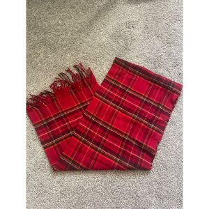 Merona Christmas Red Plaid Scarf